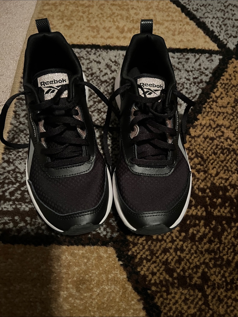 Reebok Women’s Black and White Low-Top Sneakers